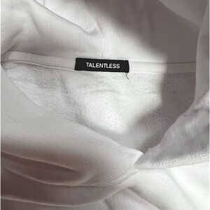 White Heavyweight Talentless Hoodie - Small